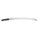 A JAPANESE SHORTSWORD (WAKIZASHI) with curved single-edged blade with wavy hamon, tang signed