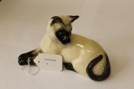 A Beswick Figure : Siamese Cat - Lying,