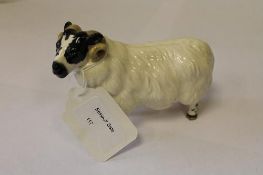 A Beswick Figure : Black-Faced Ram, mode