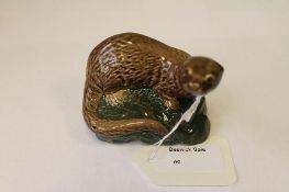 A Beswick Whisky Flask : Otter, model 26