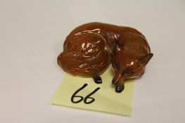 A Beswick Figure : Fox - Curled, model 1