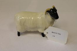 A Beswick Figure : Black-Faced Sheep, mo