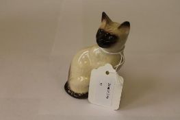 A Beswick Figure : Siamese Cat - Seated,