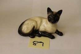 A Beswick Figure : Siamese Cat - Lying,