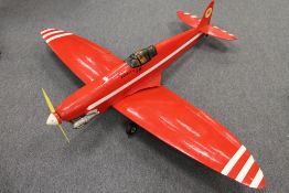 A motor-driven hand built model aeroplane, wing span 165 cm. CONDITION REPORT: Requires some