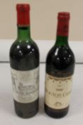 Ten bottles of red wine - 1967 Mouton Cadet, 1972 Chateau Lagrange and others.