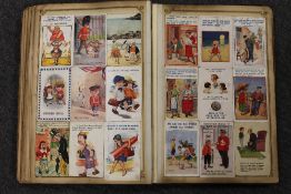 A very large Victorian scrap album. CONDITION REPORT: The album quite loose in the bindings,