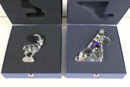 Two Swarovski crystal figures - Terrier