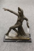 After C.Mirval - bronze study of a danci