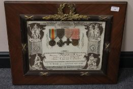 A montage of four WW I French medals, fr