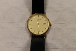 A 9ct gold gentleman's Rotary wrist watch. CONDITION REPORT: Good condition.