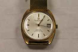 An 14ct gold Omega gentleman's Constellation Automatic wrist watch. CONDITION REPORT: Gross weight