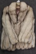A vintage lady's leather lined sable fur