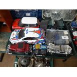 TRAY OF ASSORTED DIECAST VEHICLES - TURAGO FORD FOCUS RALLY CAR, ETC.