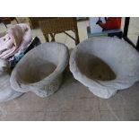 PAIR OF GARDEN PLANTERS - BASKETS (2)