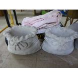 PAIR OF GARDEN PLANTERS - SACKS (2)