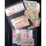 Collection of various banknotes inc. Bri