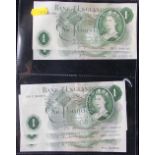 (5) Banknotes. £1. O’Brien. B282. 61D.;