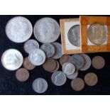 U.S.A. $1. 1921 x 2. Various other coins