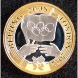 £2. 2008. Olympic Games handover. Silver