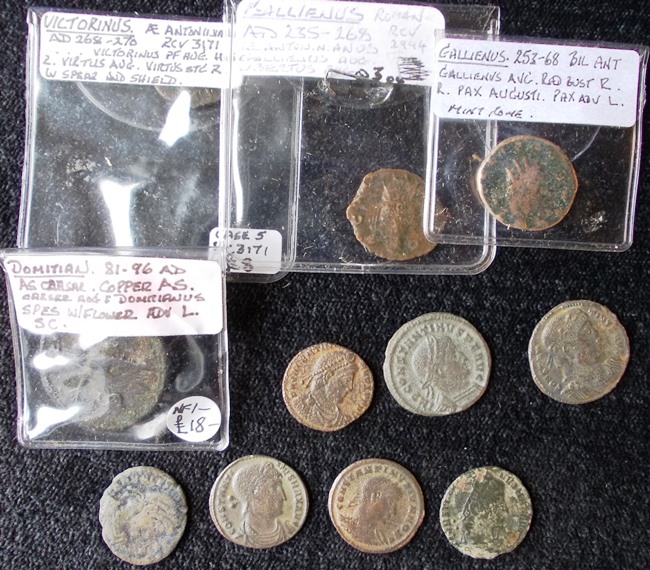 (11) Roman. Various coins, many Constant