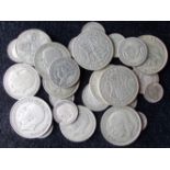 Collection of pre-1947 silver coins. 194