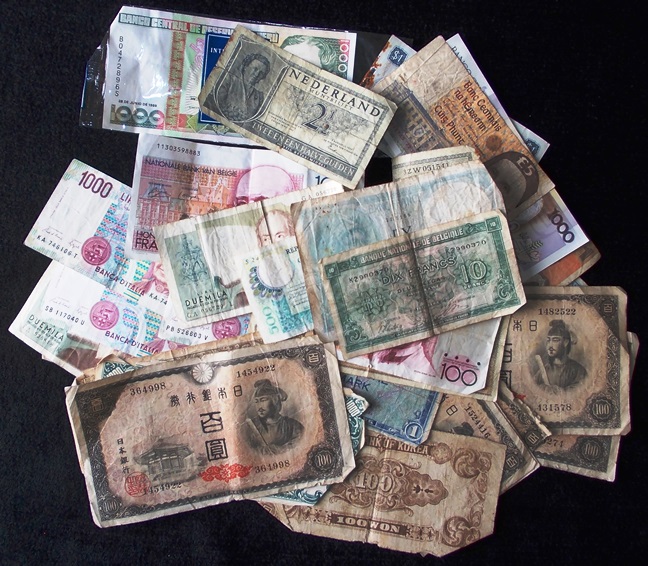 Banknotes. Collection of various old not