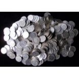 Collection of pre-1947 silver 3d. 649gms