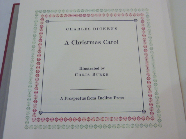 INCLINE PRESS.  Charles Dickens, A Chris - Image 2 of 5