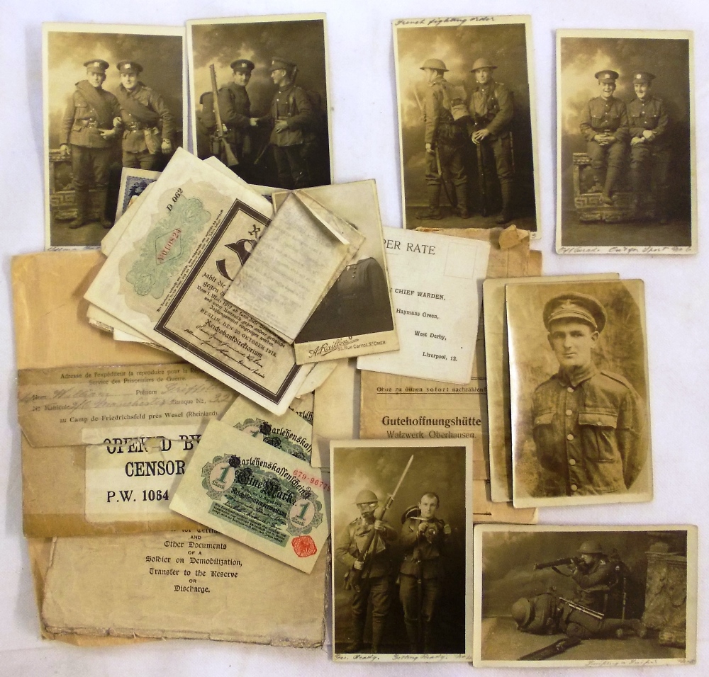 Collection of WWI photographs & ephemera