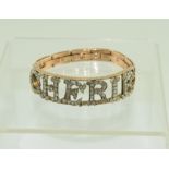 Unusual Victorian gold bracelet with ros