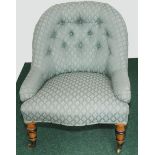 Victorian button back lady's chair, nice