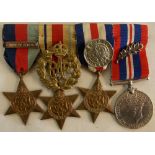 Medals. WWII group. 39-45, with Battle o