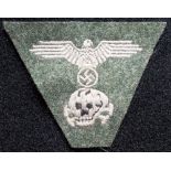 German. Waffen SS feldmutze cloth badge.