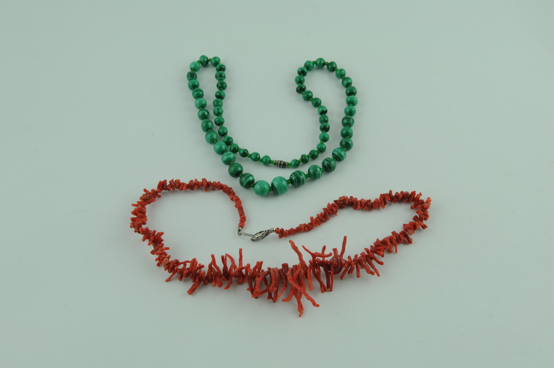 Branch coral necklet, variegated & anoth