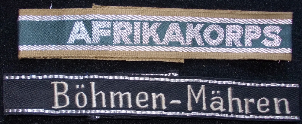 German. Cuff titles. Reproduction Afrika