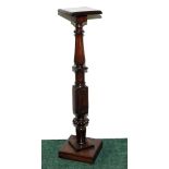 Mahogany pedestal, the square moulded ed