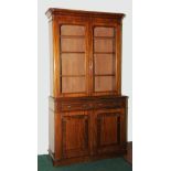 19th century mahogany cabinet bookcase,