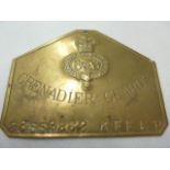 Post 1953 Grenadier Guards bed plate, 23