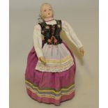 Early 20th century Dutch girl doll with