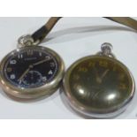 Two military issue pocket watches incl.