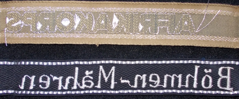 German. Cuff titles. Reproduction Afrika - Image 2 of 2