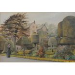 GEORGE HOWARD, 9TH EARL OF CARLISLE.
The Topiary Garden, Levens Hall.
Watercolour & gouache.