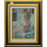 TOM COATES.
Resting model.
Oil on board, 13½" x 9½".
Signed with initials.