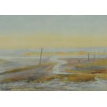 HERBERT NEVILLE.
"Causeway to Lindisfarne".
Watercolour.
10¼" x 14¼". Signed.