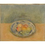 STELLA STEYN.
Peaches & grapes in bowl.
Oil on canvas.
18" x 22". Numbered Fr.20.