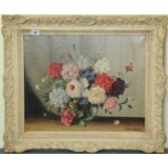 JAMES NORTH.
Still life of flowers.
Oil on canvas. 15¼" x 19¼".
Signed & dated 1955 on reverse.