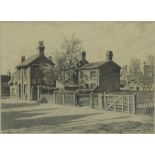 IAN STRANG.
Village street, Wavendon, Bucks.
Pencil. 11¼" x 15½".
Signed & dated 1942.