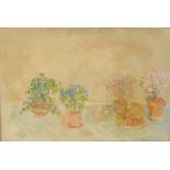 STELLA STEYN.
Flowers & fruit.
Oil on canvas.
24" x 36". Numbered ESL15, F8, No 8.