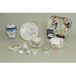 Dresden porcelain spiral fluted tea cup & saucer with polychrome floral decoration & gilt scroll